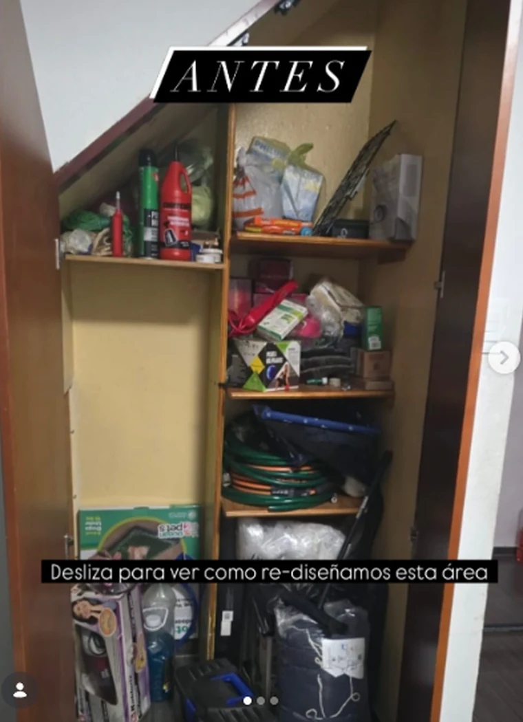 Bodega bajo la escalera antes