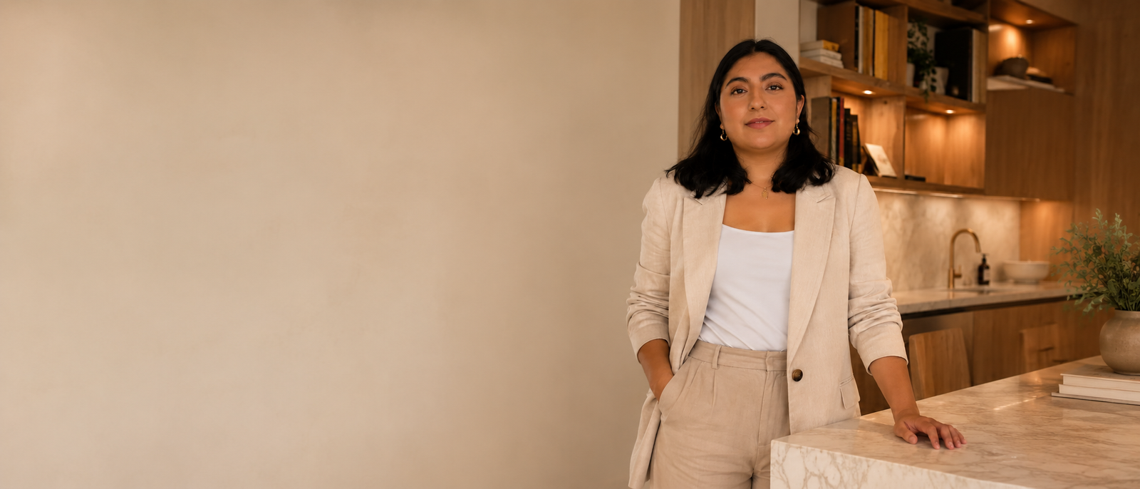 Arq. Aylin Nicolás en un interior contemporáneo